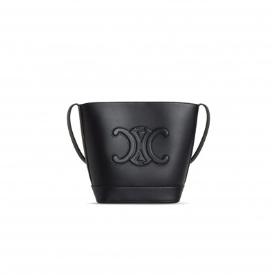 CELINE SMALL BUCKET BAG IN CUIR TRIOMPHE SMOOTH COWHIDE 198243DU3.38NO (22*18*13cm)